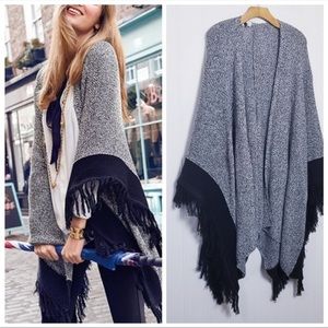 Cabi Pepper Cape Poncho with Fringe
